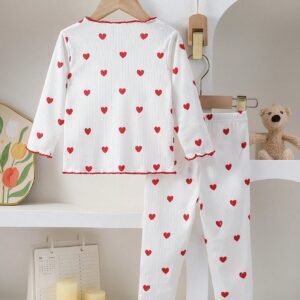 Ensemble 2 pcs cœur rouge