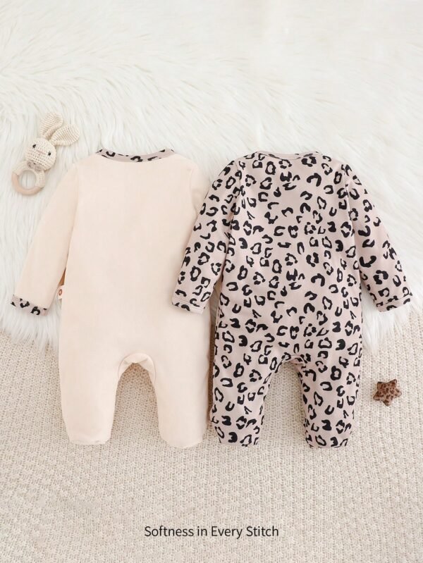 Ensemble 2 pcs barboteuse léopard – Image 2