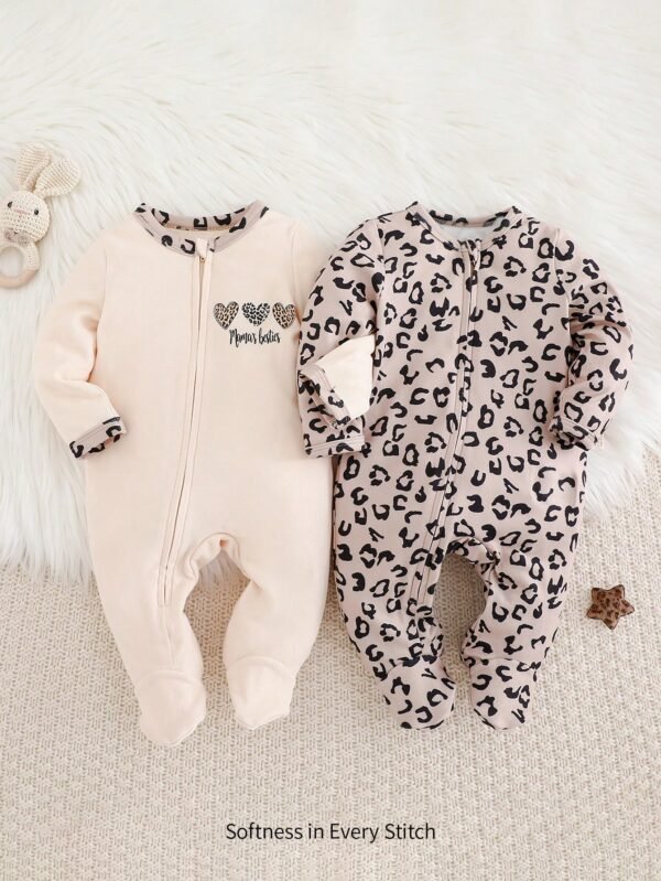 Ensemble 2 pcs barboteuse léopard – Image 3