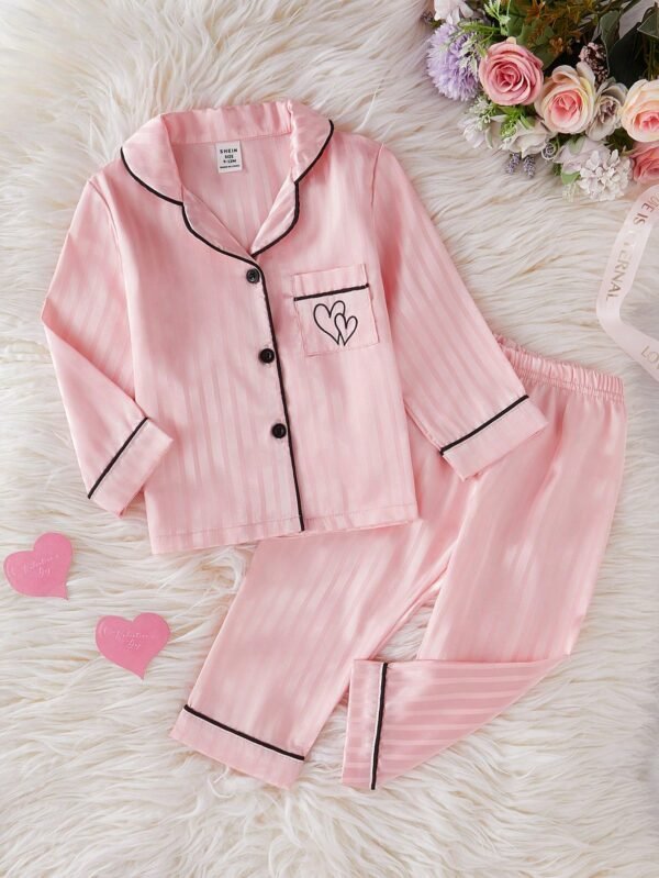 2 pcs cardigan cœur rayé – Image 4