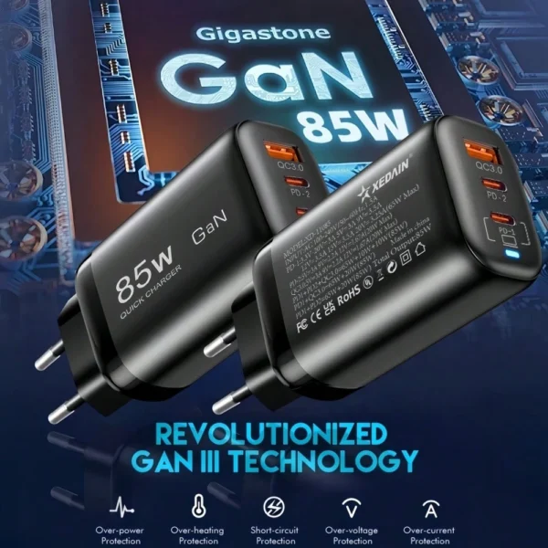 Chargeur GaN 85W multi-ports – Image 3