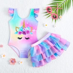 Ensemble maillot licorne 2 pcs