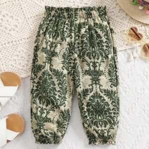 Pantalon fleuri taille élastique
