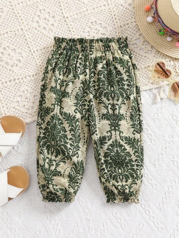 Pantalon fleuri taille élastique