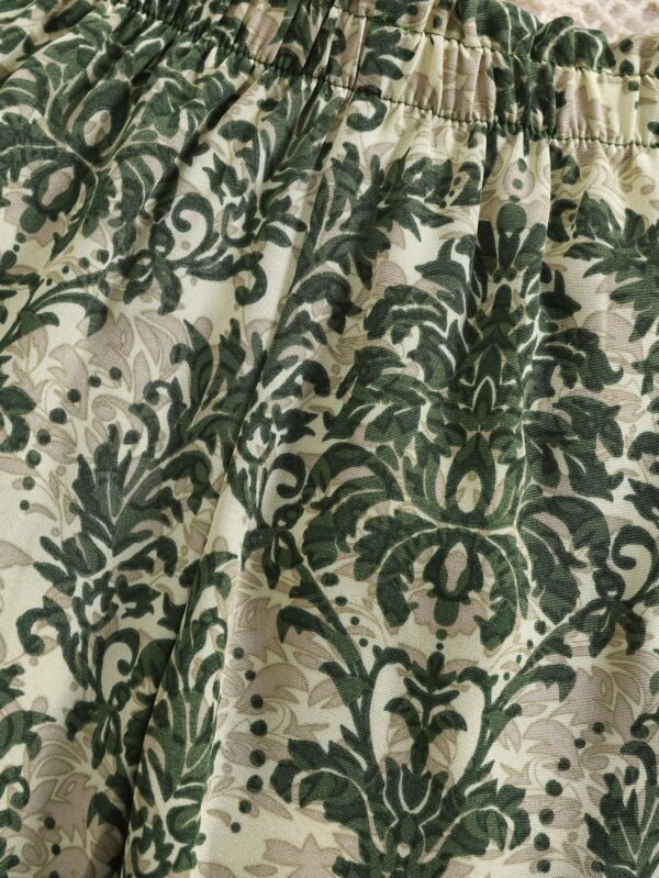 Pantalon fleuri taille élastique – Image 6