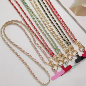 Sangle chaîne cuir luxe