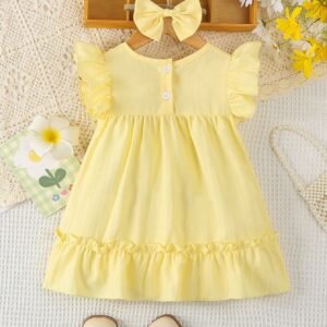 Ensemble 2 pcs robe fleur crochet