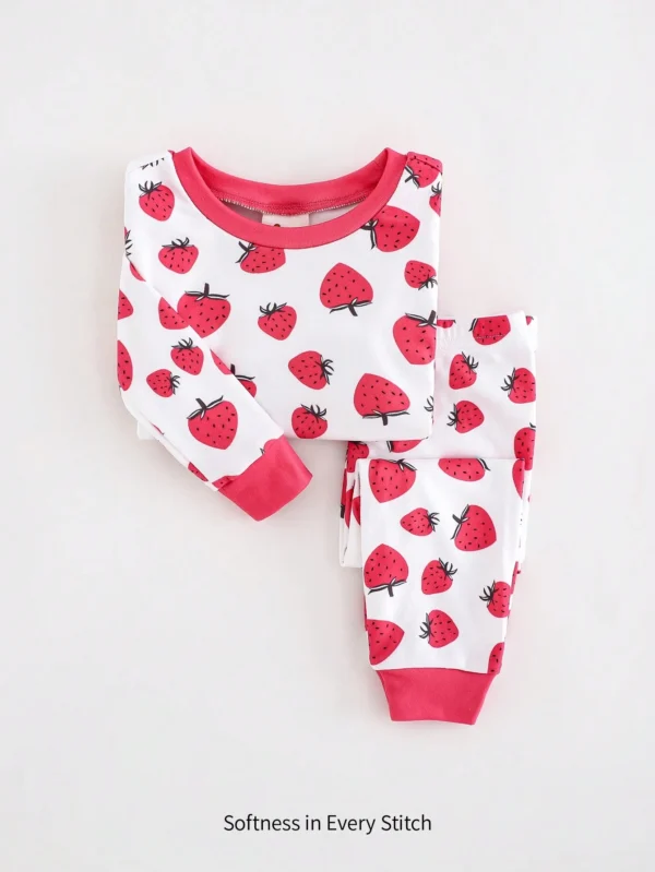 Ensemble 2 pcs cœurs fraises