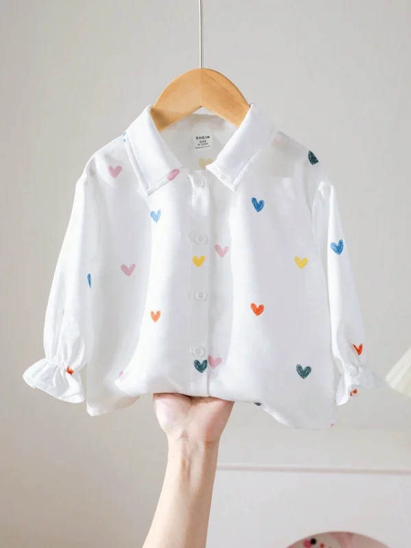 Chemise manches longues cœur – Image 4