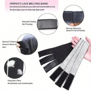 3 pcs bandes élastiques perruque