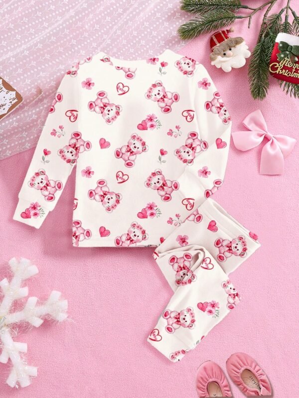 Ensemble 2 pcs fleurs ourson – Image 2