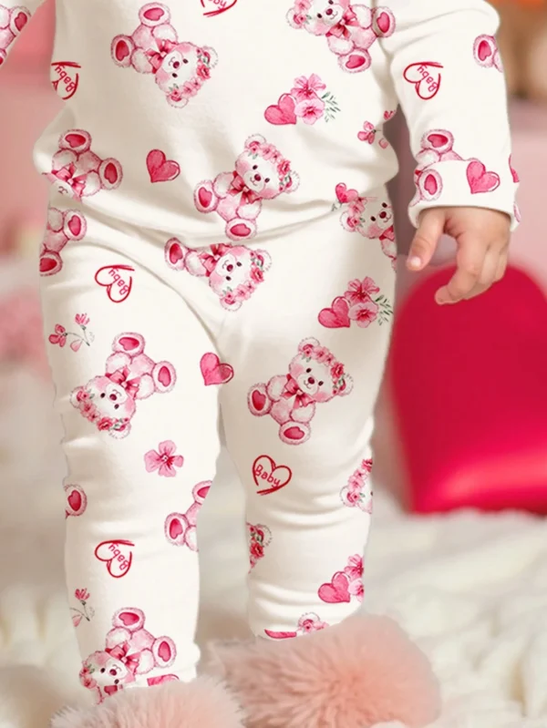 Ensemble 2 pcs fleurs ourson – Image 4