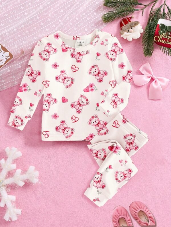 Ensemble 2 pcs fleurs ourson – Image 5