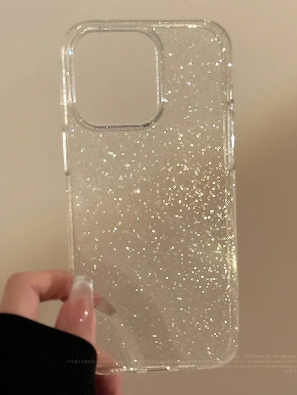 Coque pailletée trou iPhone – Image 2