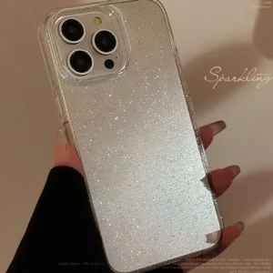 Coque pailletée trou iPhone
