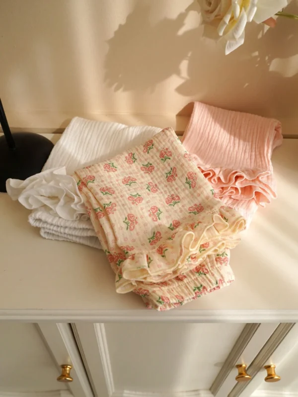3 pcs pantalons à volants fleuris – Image 5