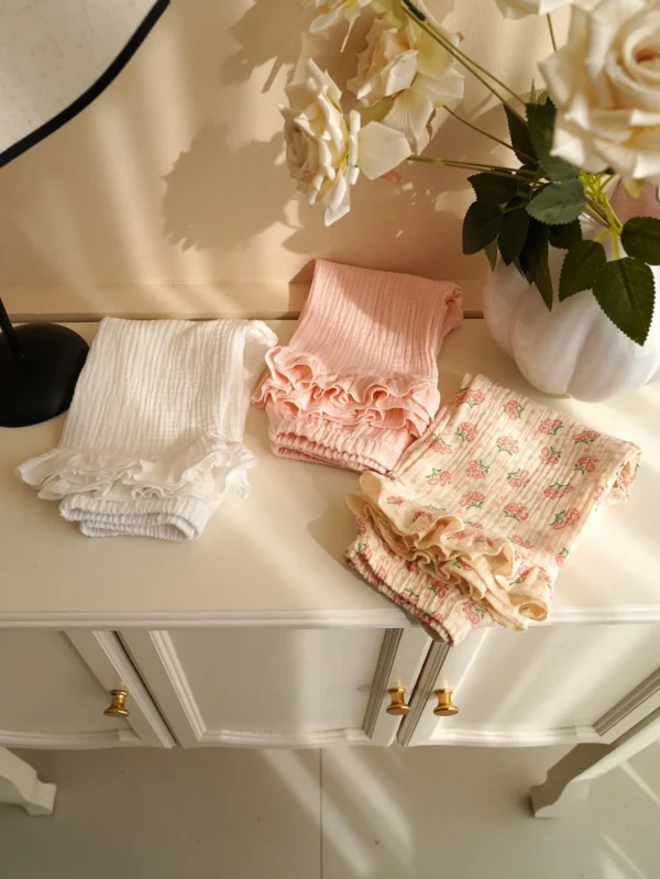 3 pcs pantalons à volants fleuris – Image 4