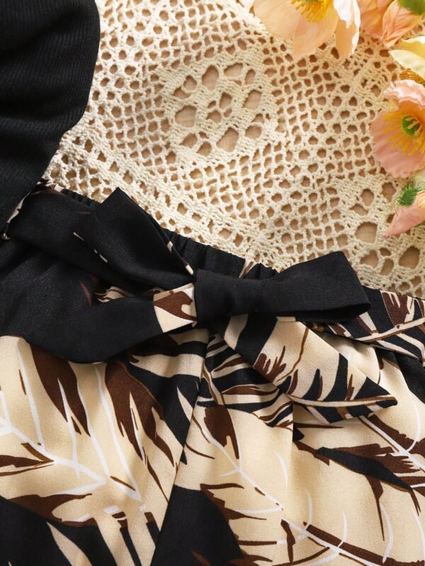 2 pcs top manches bouffantes pantalon – Image 3
