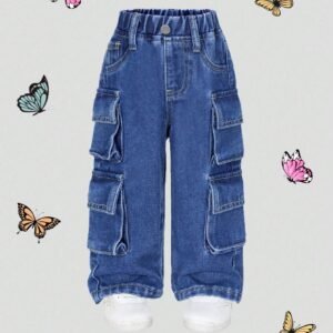 Jeans cargo motif floral