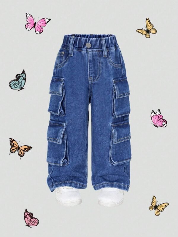 Jeans cargo motif floral