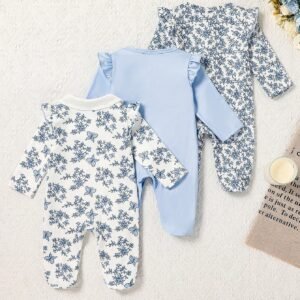 3 pcs body col fleuri