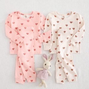 Ensemble 4 pcs cœur tricot