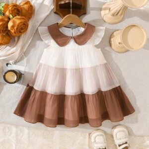 Robe capuche patchwork bébé