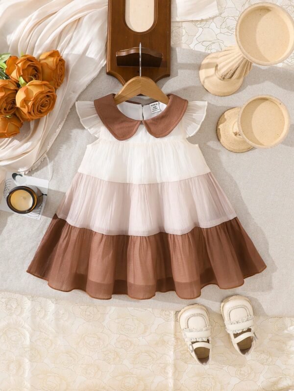 Robe capuche patchwork bébé
