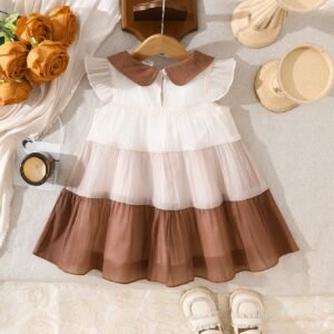 Robe capuche patchwork bébé