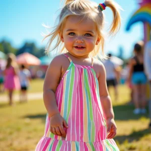 Robe rayée style coréen