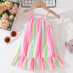 Robe rayée style coréen