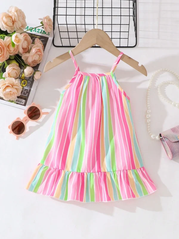 Robe rayée style coréen – Image 2