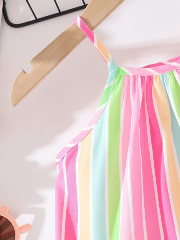 Robe rayée style coréen – Image 4