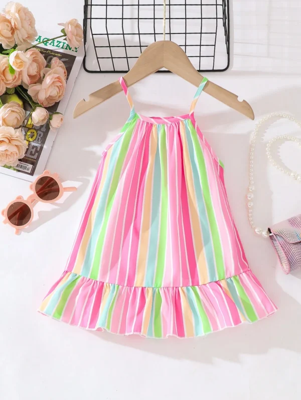 Robe rayée style coréen – Image 5