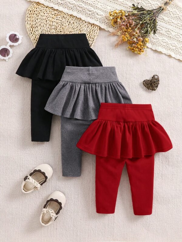 3 pcs pantalons tricot volant – Image 2