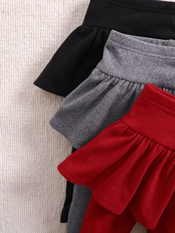 3 pcs pantalons tricot volant – Image 3