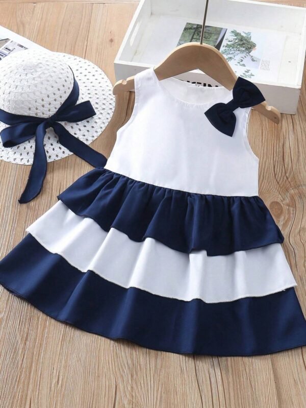 Robe sans manches rayée