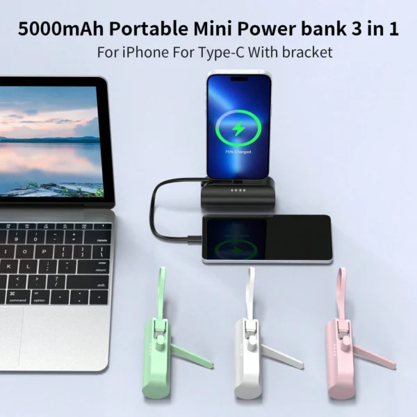 Mini chargeur 5000mAh support – Image 3