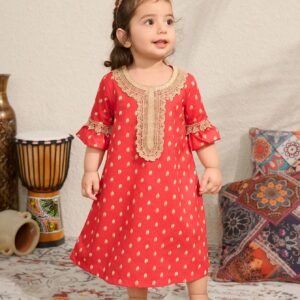 Robe décontractée pois rouges