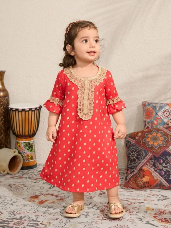 Robe décontractée pois rouges
