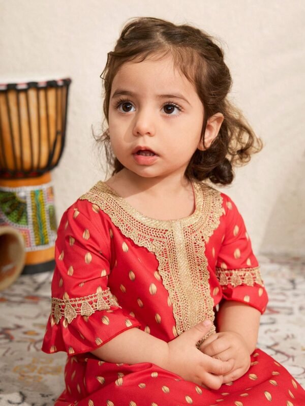 Robe décontractée pois rouges – Image 3