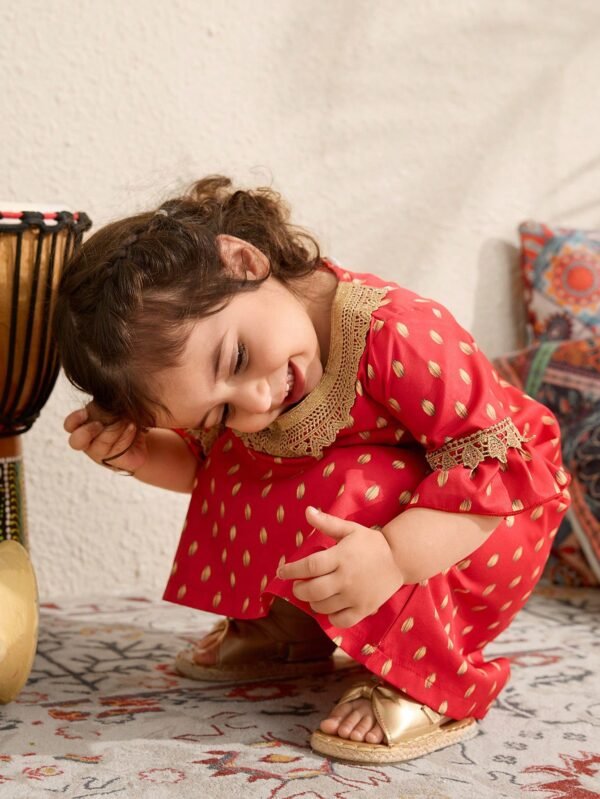 Robe décontractée pois rouges – Image 5