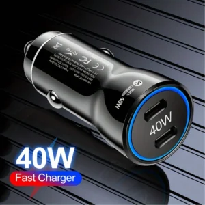 Chargeur voiture double PD 40W