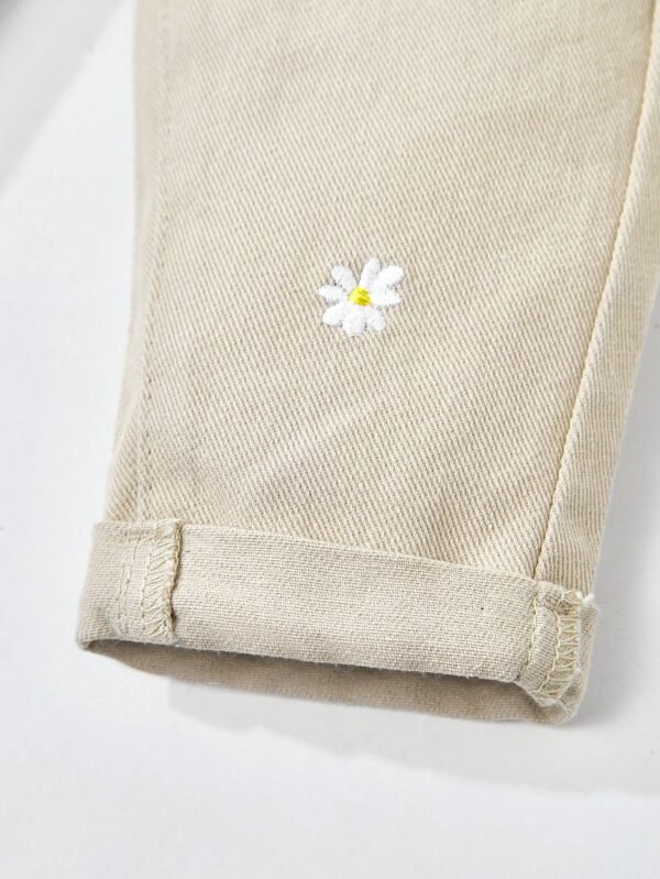 Pantalon jean taille froncée – Image 3