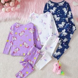 Ensemble 3 pcs licorne long