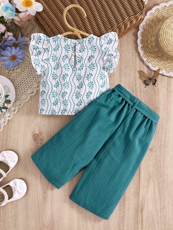 2 pcs top volant pantalon – Image 2