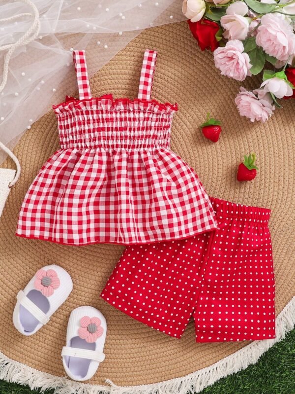 2 pcs top brodé short – Image 2