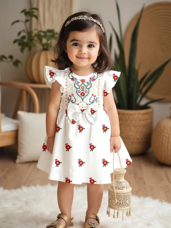 Robe manches longues imprimé bébé