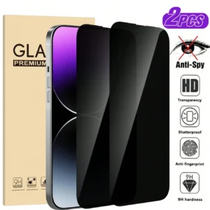 2 pcs verre privé iPhone