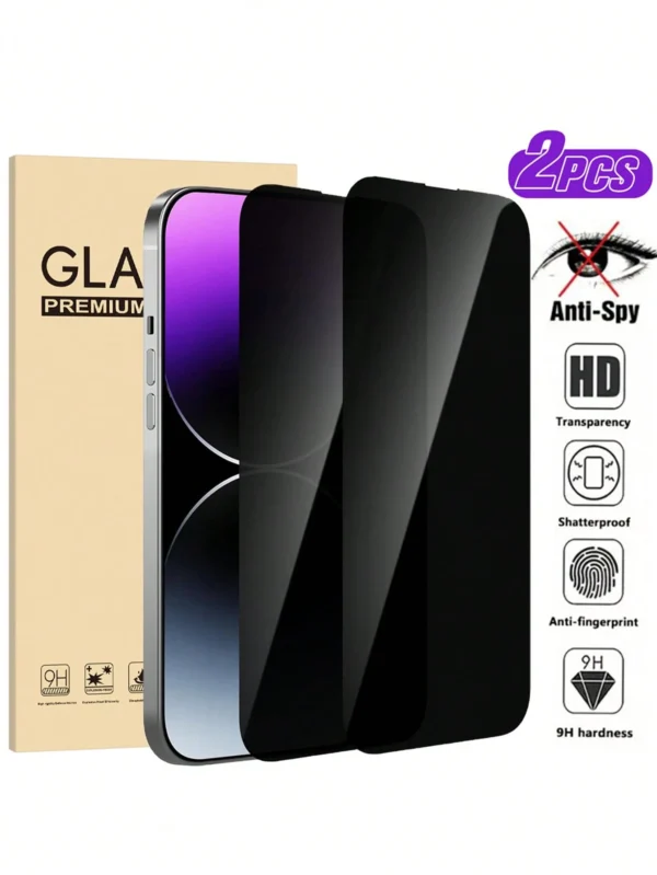 2 pcs verre privé iPhone